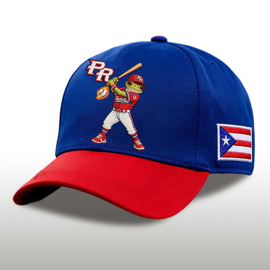 Hit A Baseball Puerto Rico Flag Hat -Moonbestprint