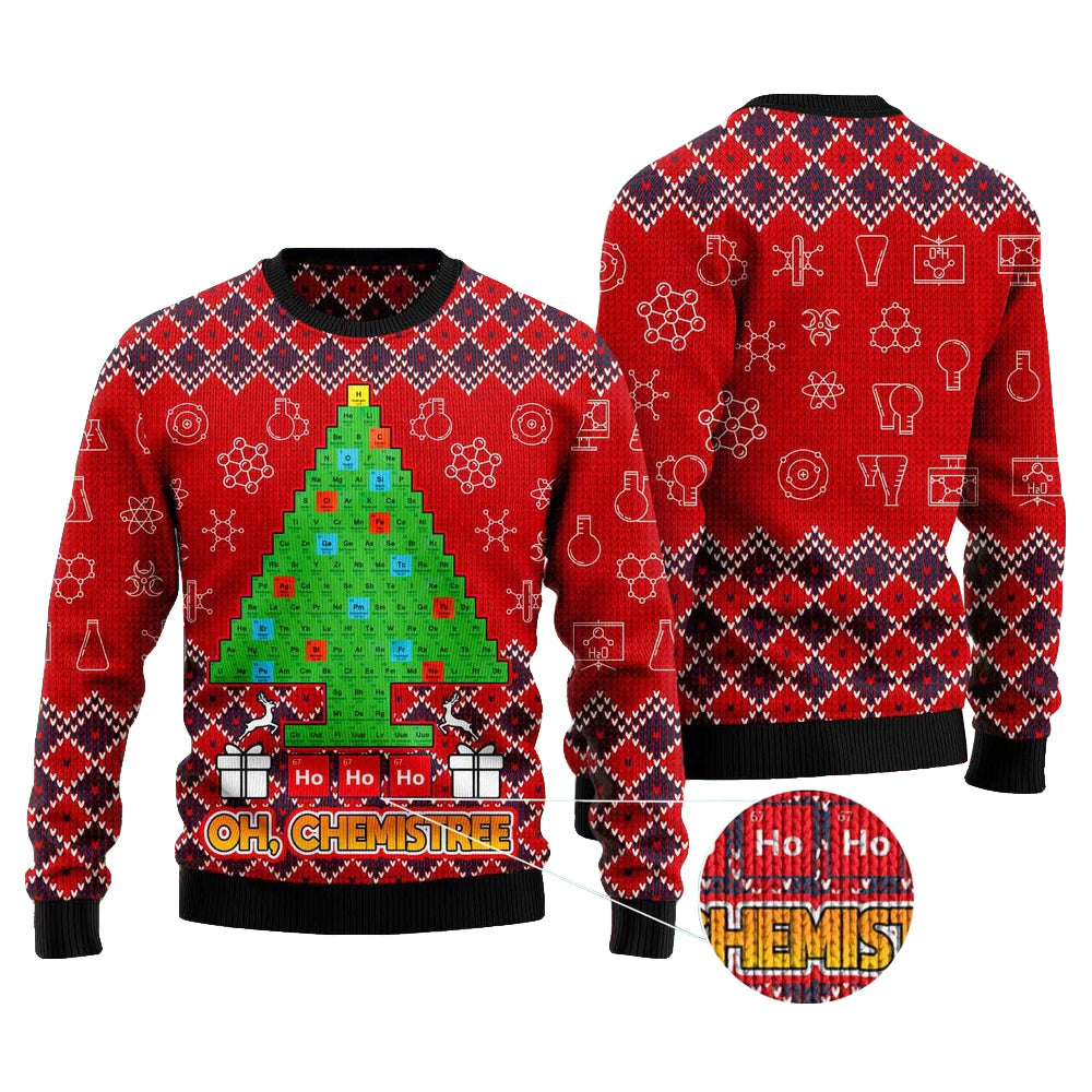 Ho Ho Ho Oh Chemistree Ugly Christmas Sweater – Moonbestprint