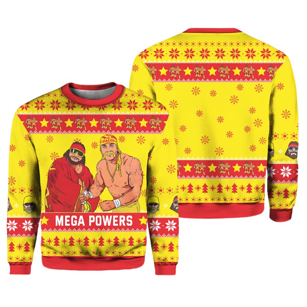 Hogan Macho Man Mega Powers Ugly Christmas Sweater - Moonbestprint