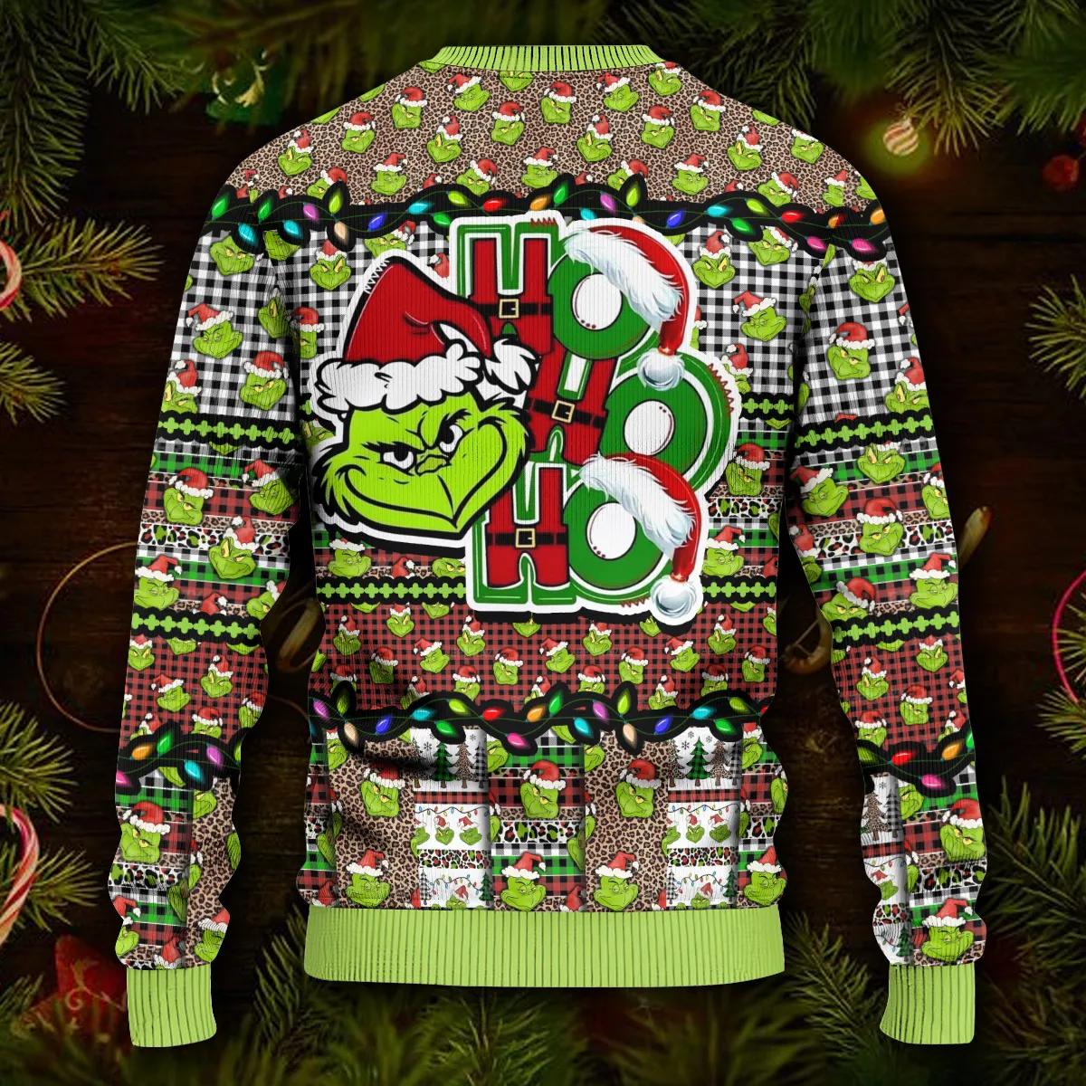 Hohoho Grinch Ugly Christmas Sweater, Christmas Grinch Sweater Moonbestprint