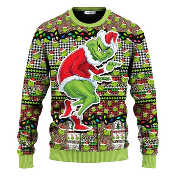 Hohoho Grinch Ugly Christmas Sweater, Christmas Grinch Sweater Moonbestprint