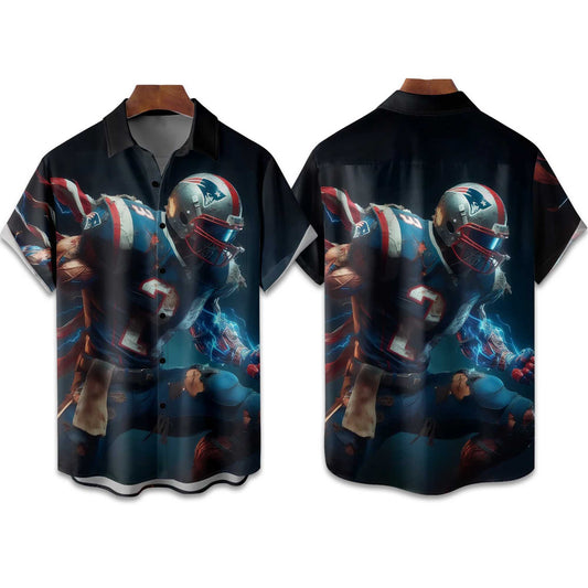 Holiday American Football Patriots Hawaiian Shirt- Moonbestprint