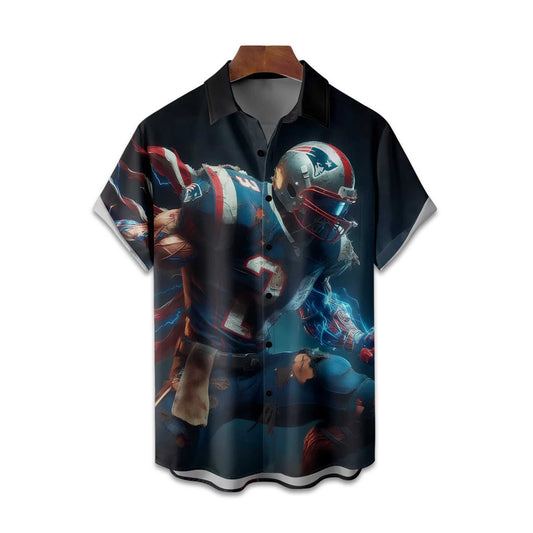 Holiday American Football Patriots Hawaiian Shirt- Moonbestprint