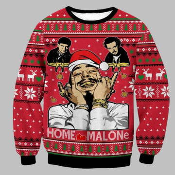 Home Malone Post Malone Ugly Christmas Sweaters – Moonbestprint