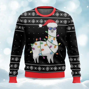 2026 Merry Alpaca Christmas Ugly Sweater Moonbestprint
