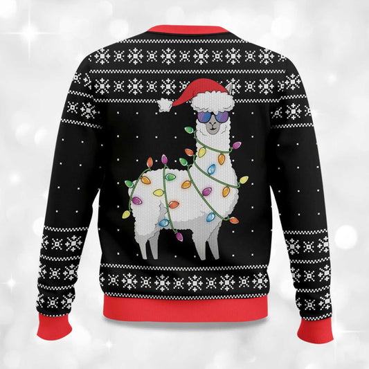 2026 Merry Alpaca Christmas Ugly Sweater Moonbestprint