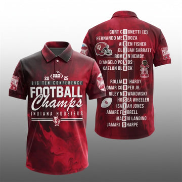 Hoosiers Football 2025 Championship Game Big Ten Polo Shirt - Moonbestprint