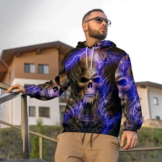 Horned King Skull 3D Hoodie Moonbestprint