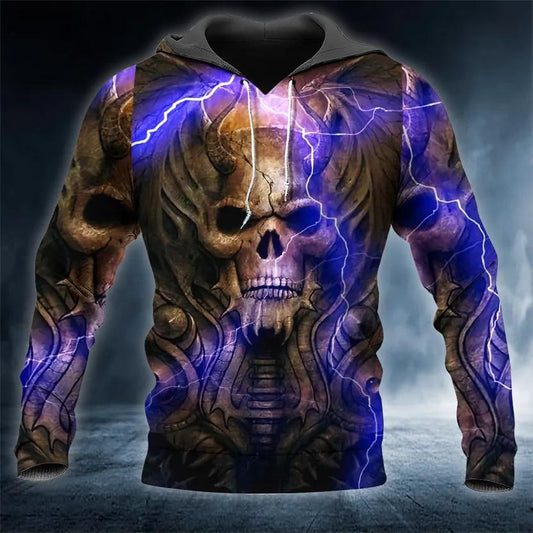 Horned King Skull 3D Hoodie Moonbestprint