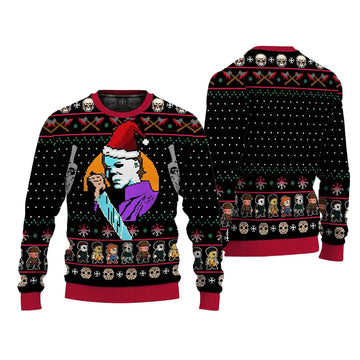 Horror Characters Halloween Ugly Sweater – Moonbestprint