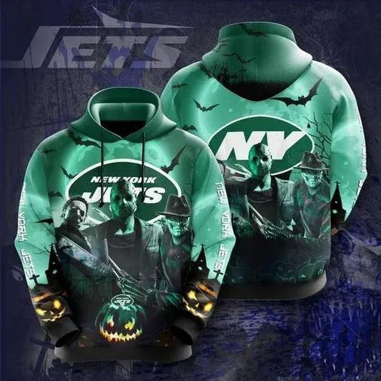 Horror Characters New York Jets 3D Hoodie, NFL Hoodie Moonbestprint