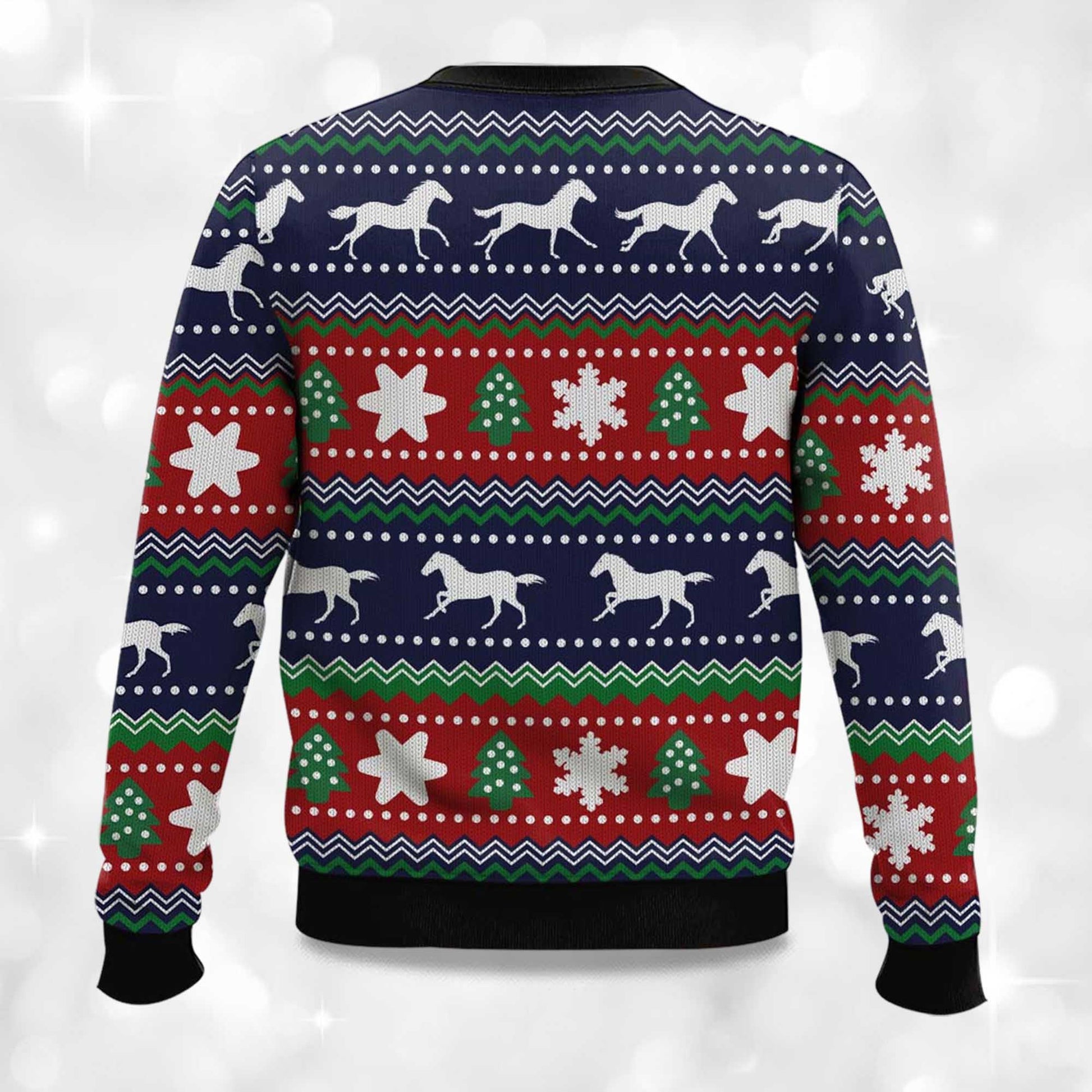 2026 Horses Pattern Ugly Christmas Sweater Moonbestprint