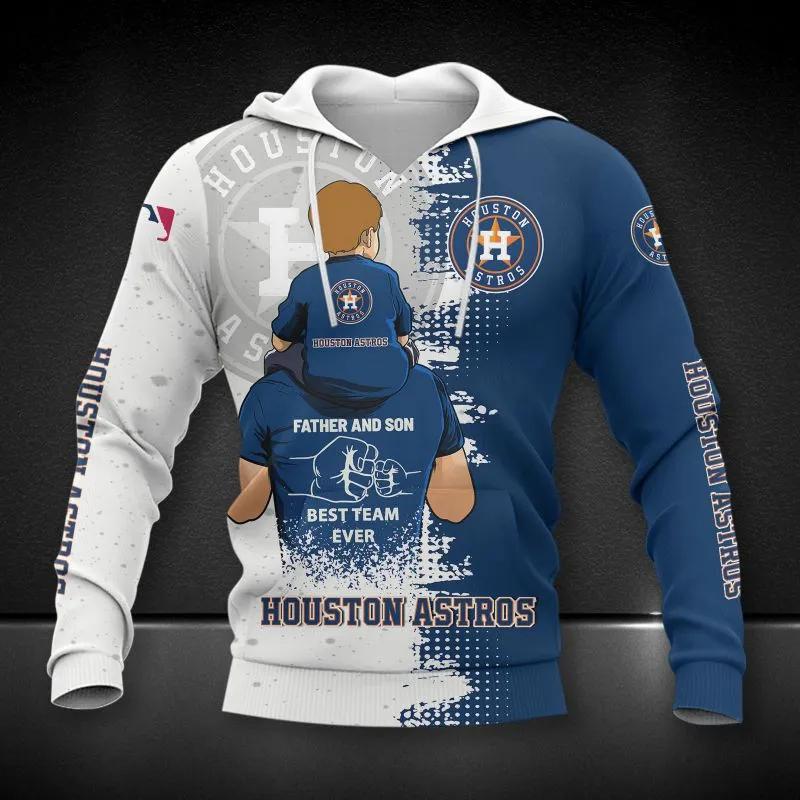 Houston Astros Dad And Son All Over Print Hoodie 1, MLB Hoodie Moonbestprint