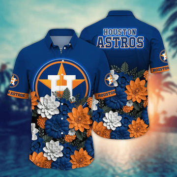 Houston Astros Flower Hawaii Shirt For Fans, Summer Baseballl Shirts, MLB Hawaiian Shirt Moonbestprint