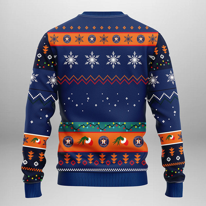 Houston Astros Grinch Ugly Christmas Sweater, Grinch Xmas Sweater Moonbestprint