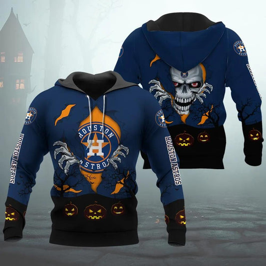 Houston Astros Halloween 3D Apparel, MLB Hoodie Moonbestprint