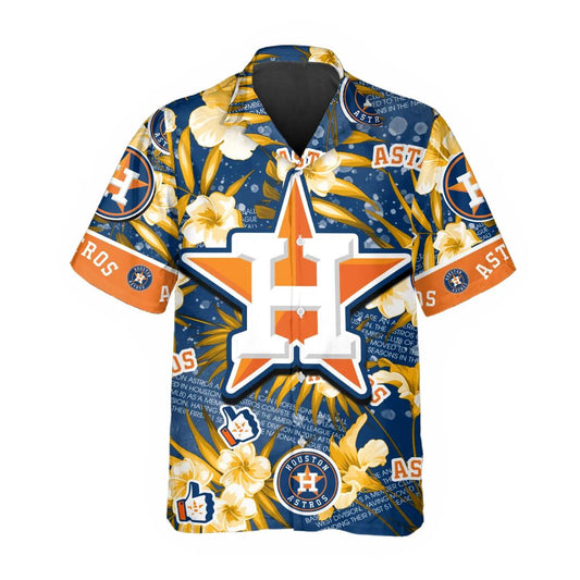 Houston Astros Hawaiian Shirt, MLB Hawaiian Shirt Gift For Fans Moonbestprint