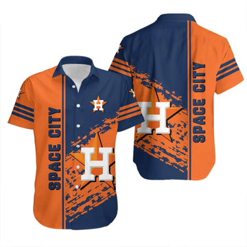 Houston Astros Hawaiian Shirt Quarter Style, MLB Hawaiian Shirt Moonbestprint