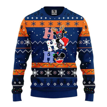 Houston Astros Hohoho Ugly Christmas Sweater, MLB Christmas Sweater Moonbestprint