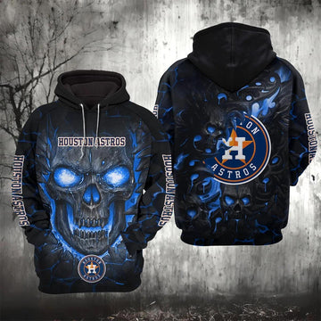 Houston Astros Lava Skull 3D Hoodie, MLB Hoodie Moonbestprint