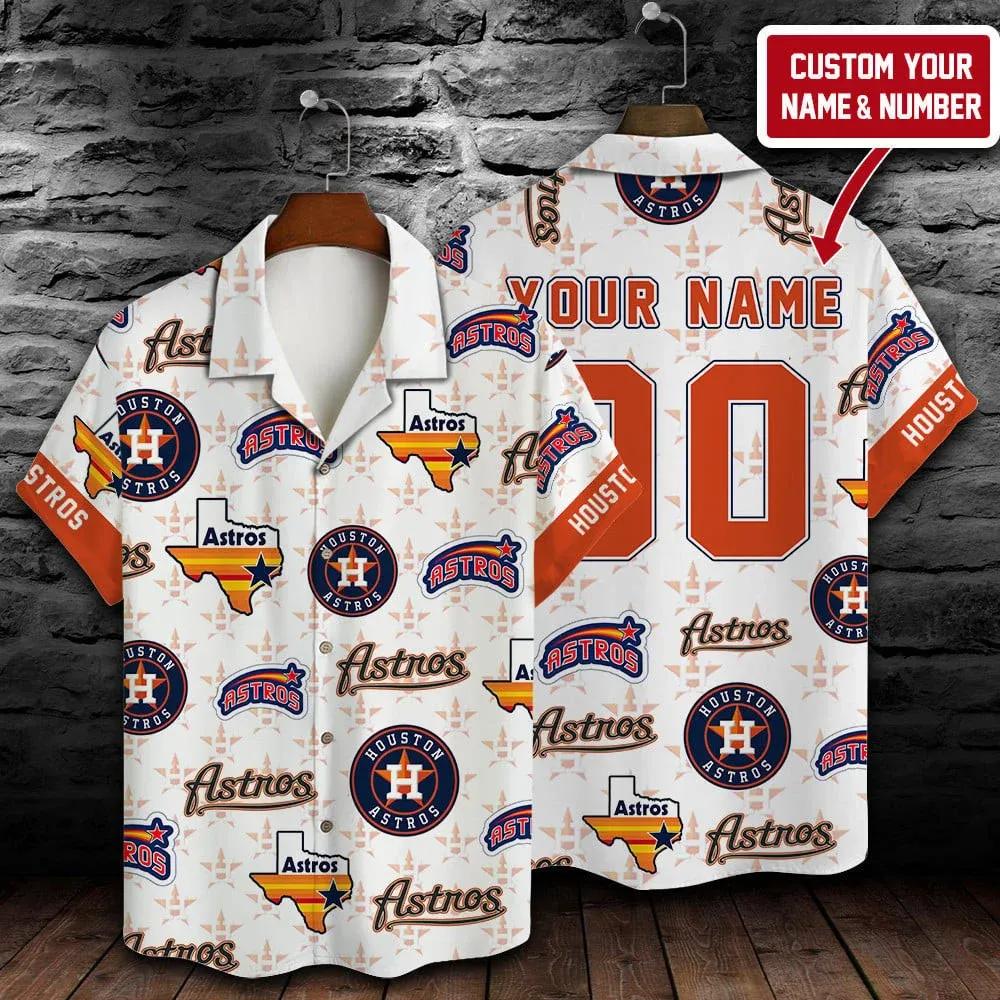Houston Astros MLB Custom Summer 3D Hawaiian Shirt, MLB Hawaiian Shirt Moonbestprint