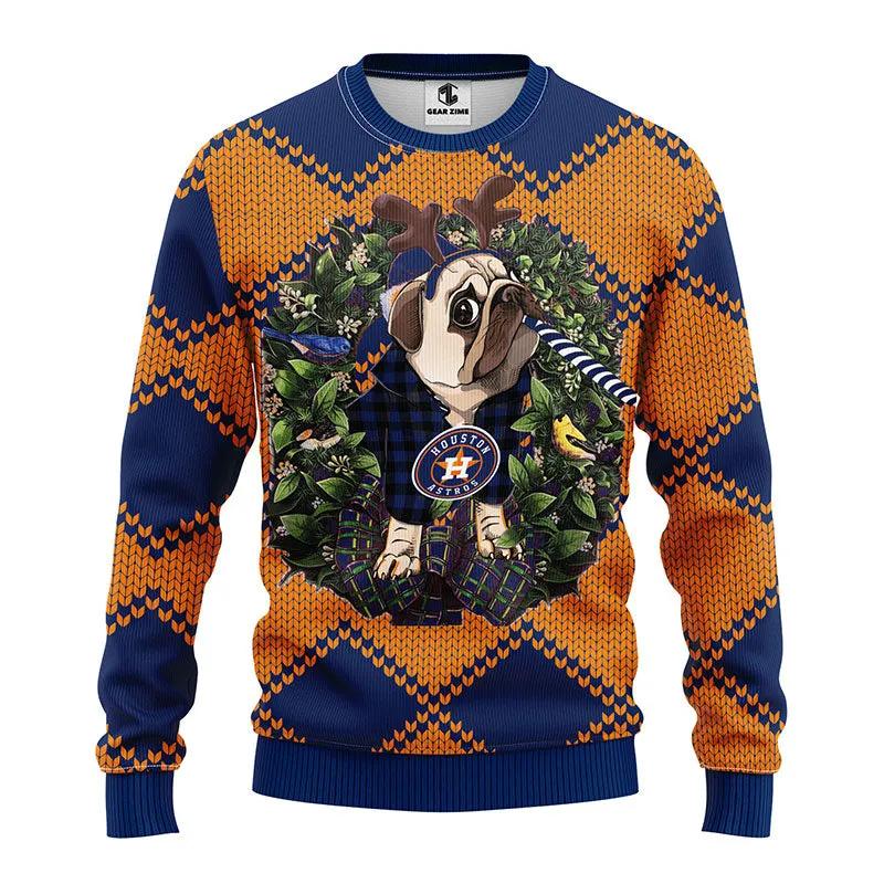 Houston Astros Pub Dog Ugly Christmas Sweater, MLB Christmas Sweater Moonbestprint
