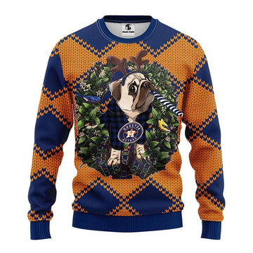 Houston Astros Pub Dog Ugly Christmas Sweater, MLB Christmas Sweater Moonbestprint