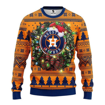 Houston Astros Santa Hat Ugly Sweater, MLB Christmas Sweater Moonbestprint