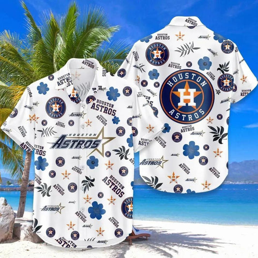 Houston Baseball Team Astross Hawaiian Button Down Shirt, MLB Hawaiian Shirt Moonbestprint