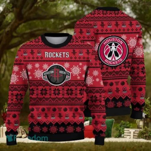 Houston Rockets Basketball Ugly Christmas Sweater, NBA Chritsmas Sweater Moonbestprint