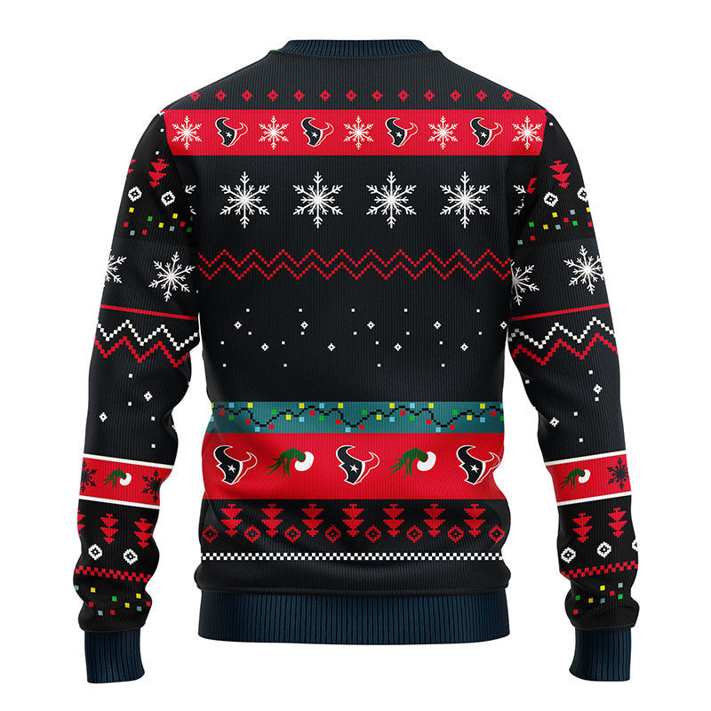 Houston Texans 12 Grinch Xmas Day Ugly Christmas Sweater, Grinch Xmas Sweater Moonbestprint