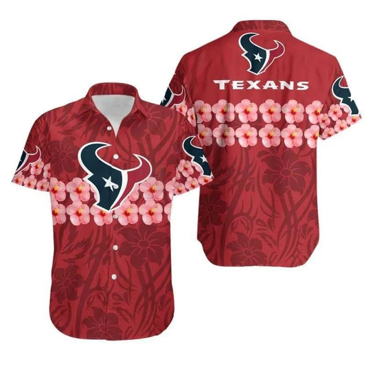 Houston Texans Flower And Hawaii Shirt Summer Collection, NFL Hawaiian Shirt Moonbestprint