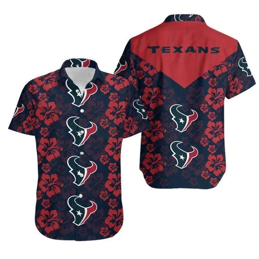 Houston Texans Flowers Hawaii Shirt Summer Collection, NFL Hawaiian Shirt Moonbestprint