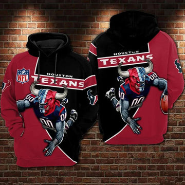 Houston Texans Football Big Buffalo 3D Hoodie, NFL Hoodie Moonbestprint