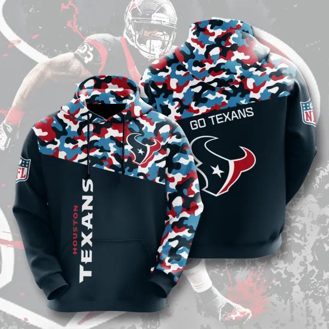 Houston Texans Football Camo 3D Hoodie, NFL Hoodie Moonbestprint
