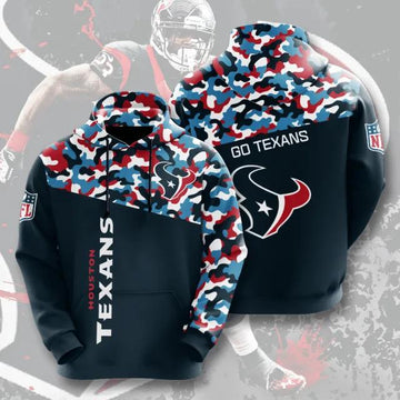 Houston Texans Football Camo 3D Hoodie, NFL Hoodie Moonbestprint