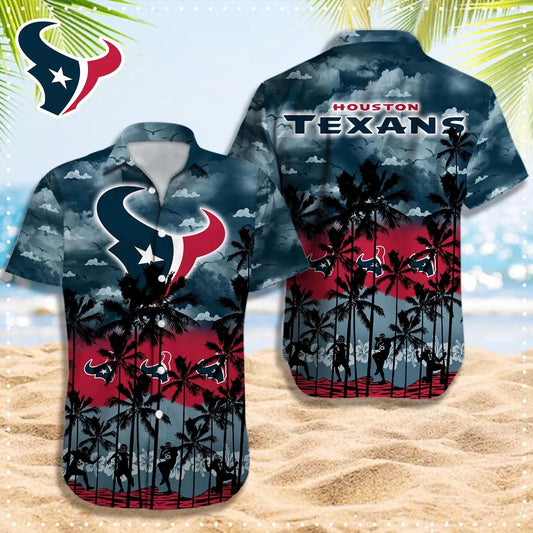 Houston Texans Hawaiian Shirt, NFL Hawaiian Shirt Moonbestprint