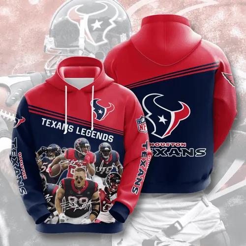 Houston Texans Legends 3D Hoodie, NFL Hoodie Moonbestprint