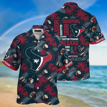 Houston Texans Nfl Beach Shirt New Gift For Summer Hawaiian Shirt, NFL Hawaiian Shirt Moonbestprint