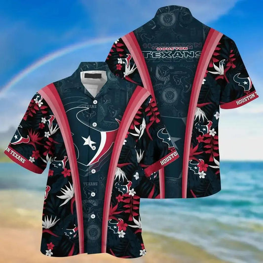 Houston Texans Nfl Beach Summer Hawaiian Sas Gifts For Sports Football Fans, NFL Hawaiian Shirt Moonbestprint