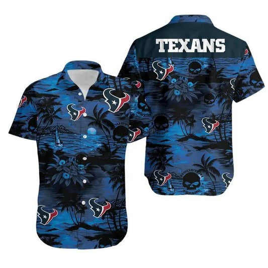 Houston Texans Nfl Football Hawaiian Graphic Print Short Sleeve Hawaiian Shirt, NFL Hawaiian Shirt Moonbestprint