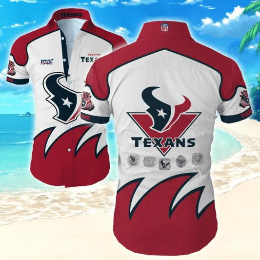 Houston Texans Nfl Hawaiian Graphic Print Short Sleeve Hawaiian Shirt 3, NFL Hawaiian Shirt Moonbestprint