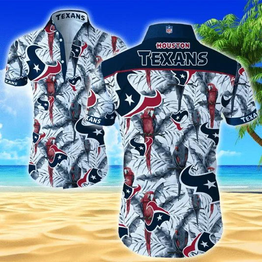 Houston Texans Nfl Hawaiian Graphic Print Short Sleeve Hawaiian Shirt 7, NFL Hawaiian Shirt Moonbestprint