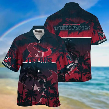 Houston Texans Nfl Hawaiian Sas Style Tropical Pattern Hot Trending Summer For Awesome Fans, NFL Hawaiian Shirt Moonbestprint