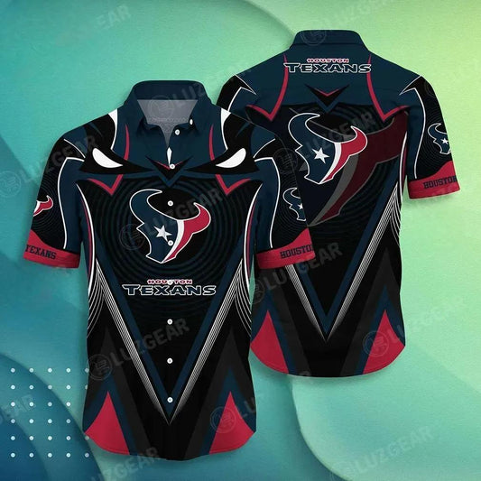 Houston Texans Nfl – Hawaiian Shirt Short Style New Hot Trending Summer Best Gift For Men Women, NFL Hawaiian Shirt Moonbestprint