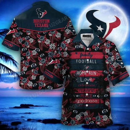 Houston Texans Nfl Hawaiian Shirt This Summer New Gift For Family Football, NFL Hawaiian Shirt Moonbestprint