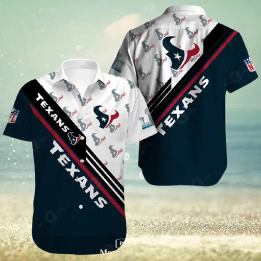 Houston Texans Trending Logo Hawaiian Shirt, NFL Hawaiian Shirt Moonbestprint
