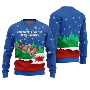 How to Tell You've Been Naughty Ugly Christmas Sweater - Moonbestprint