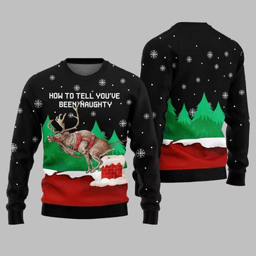 How to Tell You've Been Naughty Ugly Sweater Christmas 2026 - Moonbestprint