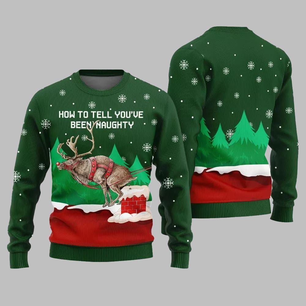 How to Tell You've Been Naughty Ugly Sweater Christmas 2026 - Moonbestprint